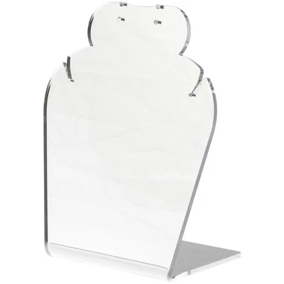 Combo de exhibición de collar/pendiente acrílico Plymor (espejado), 4,625" de ancho x 3" de profundidad x 5,25" de alto Foto 1 de 2