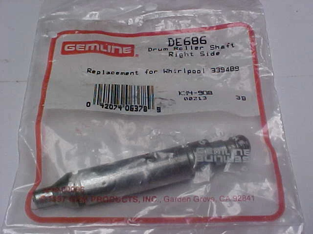* Eje de rodillo de tambor Gemline DE686 lado derecho... VV-268 Foto 1 de 1