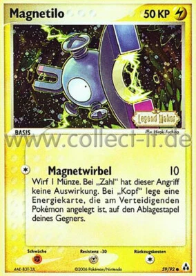 Pokemon EX Legend Maker 59/92 - Magnetilo - Reverse Holo Deutsch - Bild 1 von 2