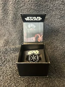 Star Wars Official Men’s Stainless Steel Ring Silver Imperial Symbol - Size 10 - Picture 1 of 3