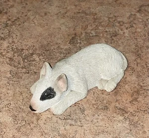 Vintage Sandicast Bull Terrier Figurine 1987 White Bull Terrier Dog 80s - Picture 1 of 24