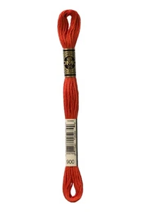 DMC - Color # 900 - (Blood Orange) -- Embroidery Floss -- Per Skein - Picture 1 of 1