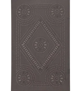 Primitive Country Punched Tin Piesafe Cabinet Panel Extended Diamond Blackened - Picture 1 of 1