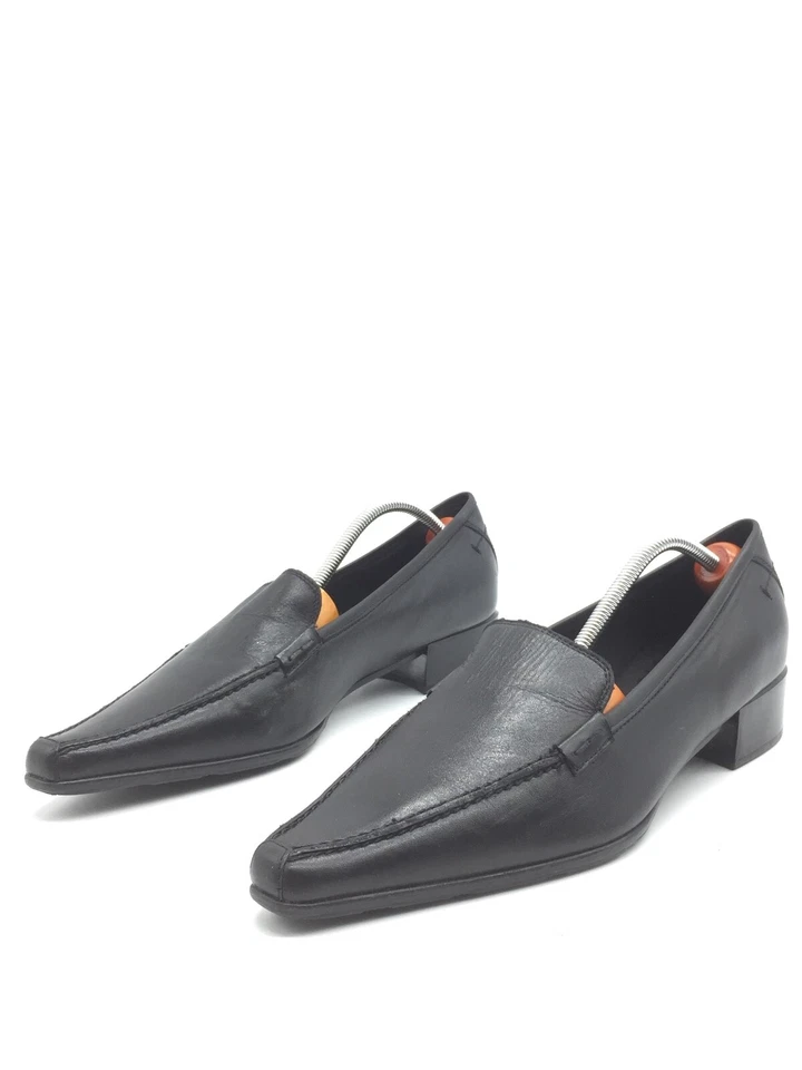 ZANON & ZAGO Zapatos Formales De Cuero Negro Para Mujeres T.40 US.8 UK.7 - Imagen 1 de 4