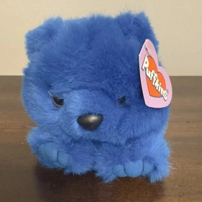 SWIBCO винтажный Puffkins SKYLAR медведь ярлык 6671 синий круглый шар плюшевая игрушка - Изображение 1 из 4