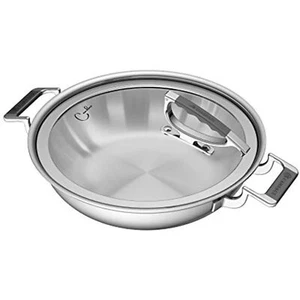 CookCraft by Candace | 12" Tri-Ply Bonded Stainless Steel Aluminum Casserole Pan - Picture 1 of 7