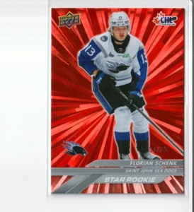 FLORIAN SCHENK '24/25 Upper Deck CHL "Star Rookie" RED OUTBURST card #'d /25 - Picture 1 of 1
