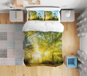3D Sol Árboles C28 Cama Cojín Manta Edredón Cubierta Set Amy 23 - Imagen 1 de 6