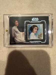 STAR WARS 2016 TOPPS MASTERWORK ROYAL MAIL 1ST CLASS STAMP PRINCESS LEIA /249 - Picture 1 of 2