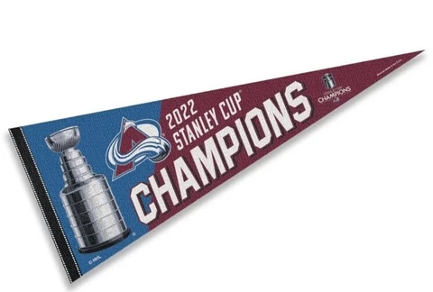 Colorado Avalanche 2022 Stanley Cup Champions Pennant Flag Cover