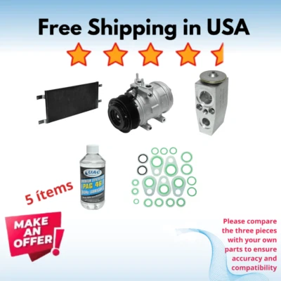 Compresor, condensador y válvula aire acondicionado apto para Ford F-350 Super Duty 2011-2016 Foto 1 de 4