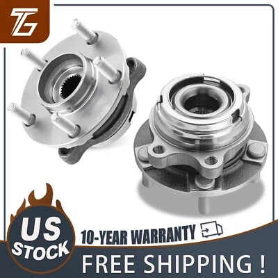 Pair Front Wheel Hub Bearing AWD for Infiniti Q50 Q60 Q70 FX35 FX45 M45 G37 Foto 1 de 4