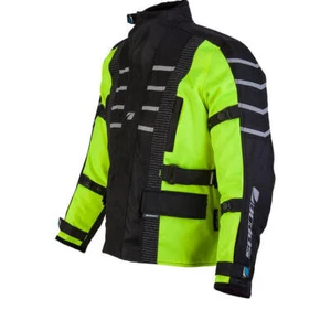 SPADA ATTITUDE MENS TEXTILE WATERPROOF MOTORCYCLE JACKET YELLOW BLACK - Picture 1 of 3