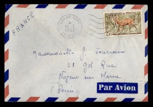 DR WHO 1962 SENEGAL DAKAR AIRMAIL TO FRANCE  i41632 - Picture 1 of 2