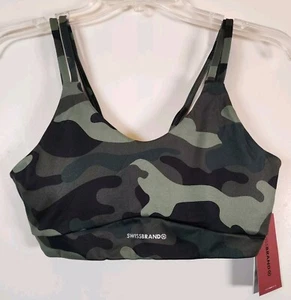 Sujetador Swiss Brand L Catalina Active Olive Camuflado Bajo Soporte Grande Nuevo con Etiquetas - Imagen 1 de 2