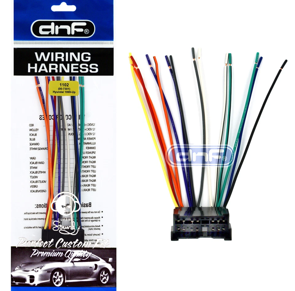 DNF Aftermarket Wiring Harness For Select Hyundai/ KIA Cars 1999-UP (70-7301) - Image 1 of 1