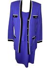 St. John By Marie gray Knit 3 Pc Suit Purple Women?s Jacket And Skirt Purple 8