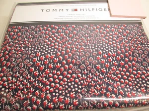 Neu Tommy Hilfiger Twin XL Bettwäsche Set FIELD FLOWER BLACK IRIS ~ rot, schwarz weiß - Bild 1 von 5