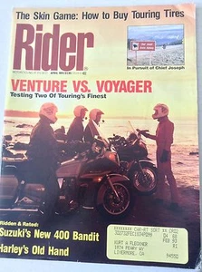 Rider Magazine Venture Vs Voyager Suzuki 400 Bandit April 1991 051117nonrh - Picture 1 of 1