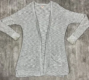 Mossimo Supply Co Cárdigan Mujer Pequeño Gris Frente Abierto Cable Tejido Suéter Largo - Imagen 1 de 12