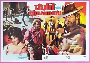 God Forgives I Don't Terence Hill (1970) Thai Poster Hand-Painted Original DDP - Picture 1 of 5