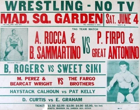 BRUNO SAMMARTINO TAG TEAM 8X10 POSTER PHOTO WRESTLING PICTURE WWF GREAT ANTONINO Cover
