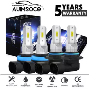 For Dodge Ram 1500 2500 3500 2009-2023 Xenon White LED Headlight Light Bulbs Kit - Picture 1 of 16