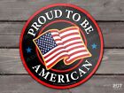 Proud To Be An American Stickers Waving American Flag Patriotic Decals USA Stars