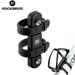 ROCKBROS Bike Bottle Cage Mount Adaptor Silicone Holder Strap Kettle Holder Rack - Picture 1 of 15