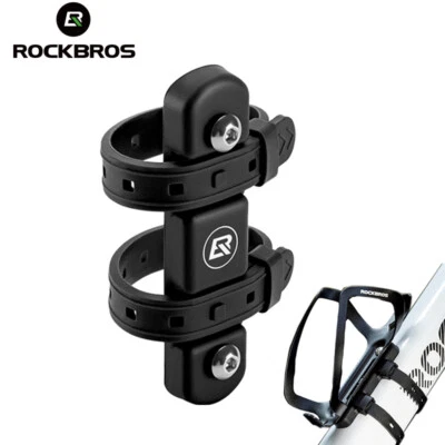 ROCKBROS Bike Bottle Cage Mount Adaptor Silicone Holder Strap Kettle Holder Rack - Image 1 of 4