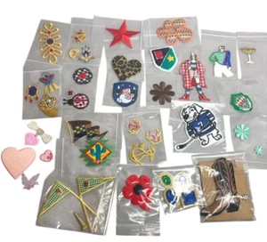 Lot/38 Applique Patches Variety of Sizes & Designs Sew On - Picture 1 of 5