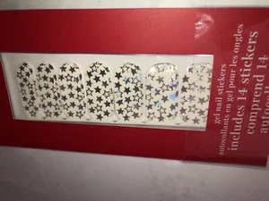 Uñas prensadas Avon Nail Art Fmg nuevas en caja diseño holográfico de estrellas plateadas - Imagen 1 de 6