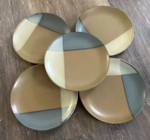 Set Of 5 Sango Gold Dust Green 5040 10 3/4” Dinner Plates EXC - Picture 1 of 8