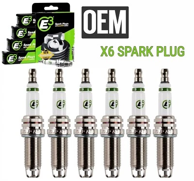 NEW X6 OEM E3 Spark Plugs E3.68 Spark Plug-For Nissan, Lexus, Toyota, Subaru - Image 1 of 4