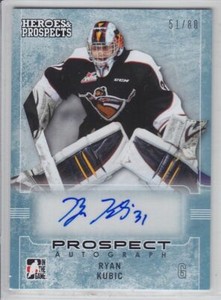 2014-15 ITG HP PROSPECTS RYAN KUBIC AUTO #79 Autograph /80 Heroes Giants