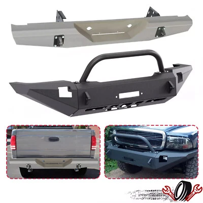 Front/ Rear Bumper Assembly W/ Bull Bar For Dodge Dakota Durango 1997-2004 Steel - Image 1 of 4
