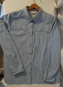 Camisa Orvis Para Hombre Talla XL Ventilada Azul Blanco Cuadros Manga Larga Con Botones - Imagen 1 de 11
