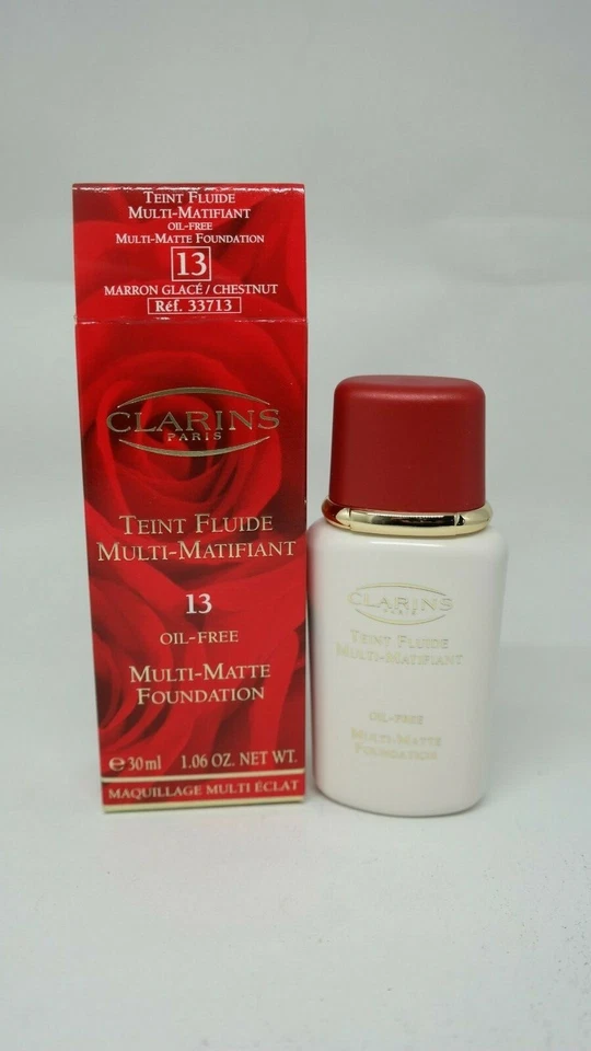 Clarins Multi-Matte Foundation Oil Free 13 CHESTNUT 1.06 oz New in Box - Image 1 of 1