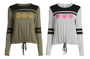 Camisa Top con Máscara Facial No Boundaries Juniors Pantalla Blocada a Color Manga Larga - Imagen 1 de 11