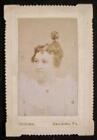 Albumen Photograph Woman In White Dress With Ornate Hair Pin Hairpin Antique (O)