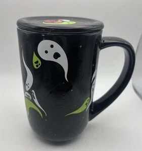 Davids Tea Nordic Mug Color Changing Ghosts Colorful Halloween Black W/Lid - Picture 1 of 6