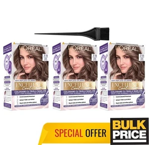 L'Oréal Excellence Cool Creme 7.11 Ultra Ash Blonde Anti-Brass Hair Color 3-Pack - Picture 1 of 6