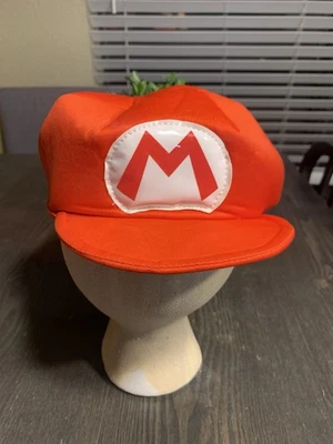 KIDS Red Super Mario Bros Mario Hat Halloween Costume Accessory Hat Cosplay - Image 1 of 4