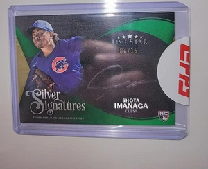 2024 Topps Fivestar Shota Imanaga #4/15 Chicago Cubs Rookie Auto Tinta Plateada  - Imagen 1 de 5