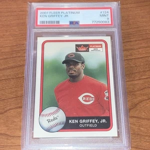2001 Fleer Platinum Ken Griffey Jr Cincinnati Reds #124 Graded PSA 9 MINT - Picture 1 of 3