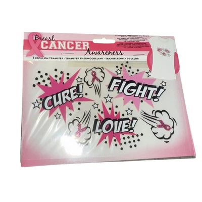 Утюг для информирования о раке молочной железы — лечение, борьба, любовь, черный, белый, розовый - Изображение 1 из 3
