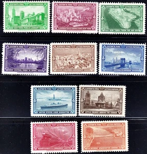Cinderella-Poster Stamps, Eaton's Fine Letter Papers-1939, Full Set of 10, MLH - Picture 1 of 1
