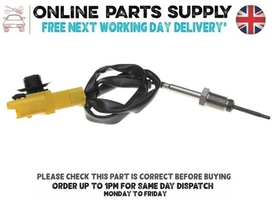 Sensore temperatura gas scarico per RENAULT MEGANE CC 1.9 dCi 1870CC 2010-ON Nuovo - Immagine 1 di 4