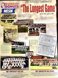 Pawtucket Red Sox Longest Game Baseball Poster Wade Boggs Cal Ripken Boston MLB - Bild 1 von 8