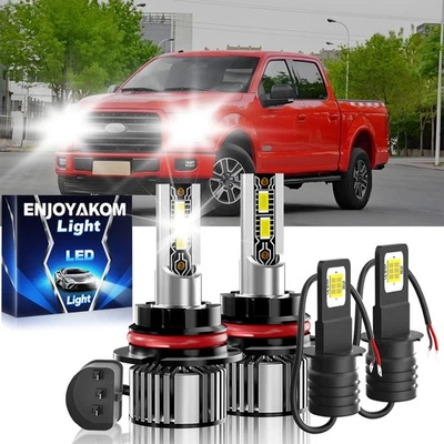 Combo de faros LED + faros antiniebla blancos para Ford F-Super Duty 1994-1997 Foto 1 de 4